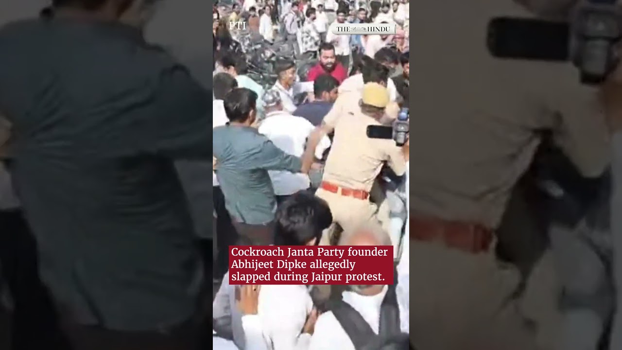 Cockroach Janta Party founder Abhijeet Dipke allegedly slapped during Jaipur protest
