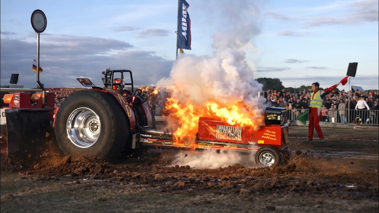 Explosions, Fires, and Wild Rides: The Thrills and Spills of Tractor Pulling 2022 by EUSM