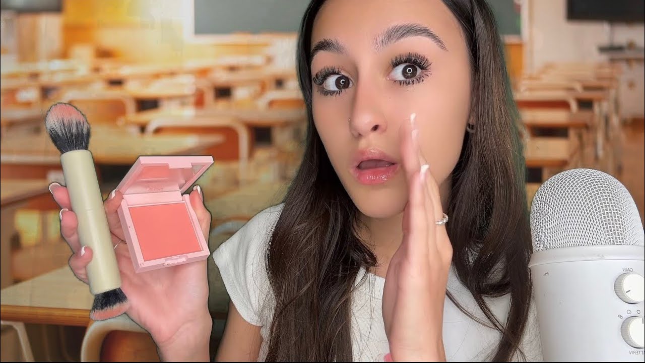 ASMR| YOU sit next to the POPULAR gossip girl in CLASS 😳