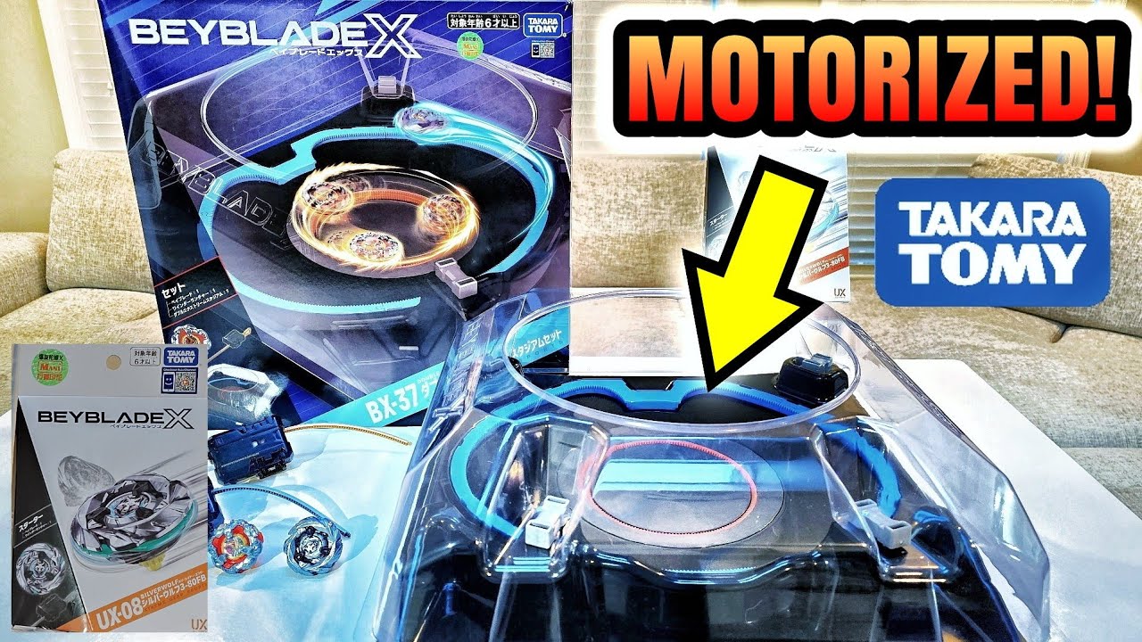 MOTORIZED Beyblade X DOUBLE XTREME STADIUM Set & Silver Wolf Unboxing // Testing out Burst Beys