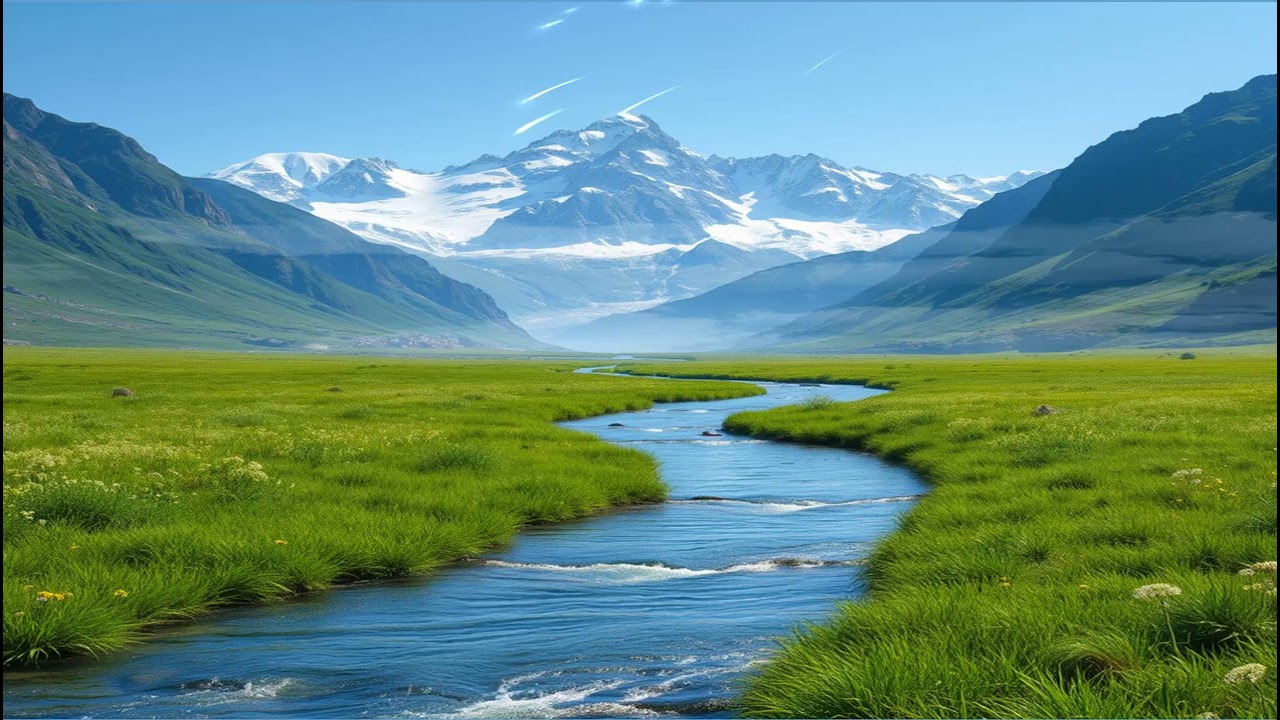 Serene Meadow: Peaceful Piano and Strings