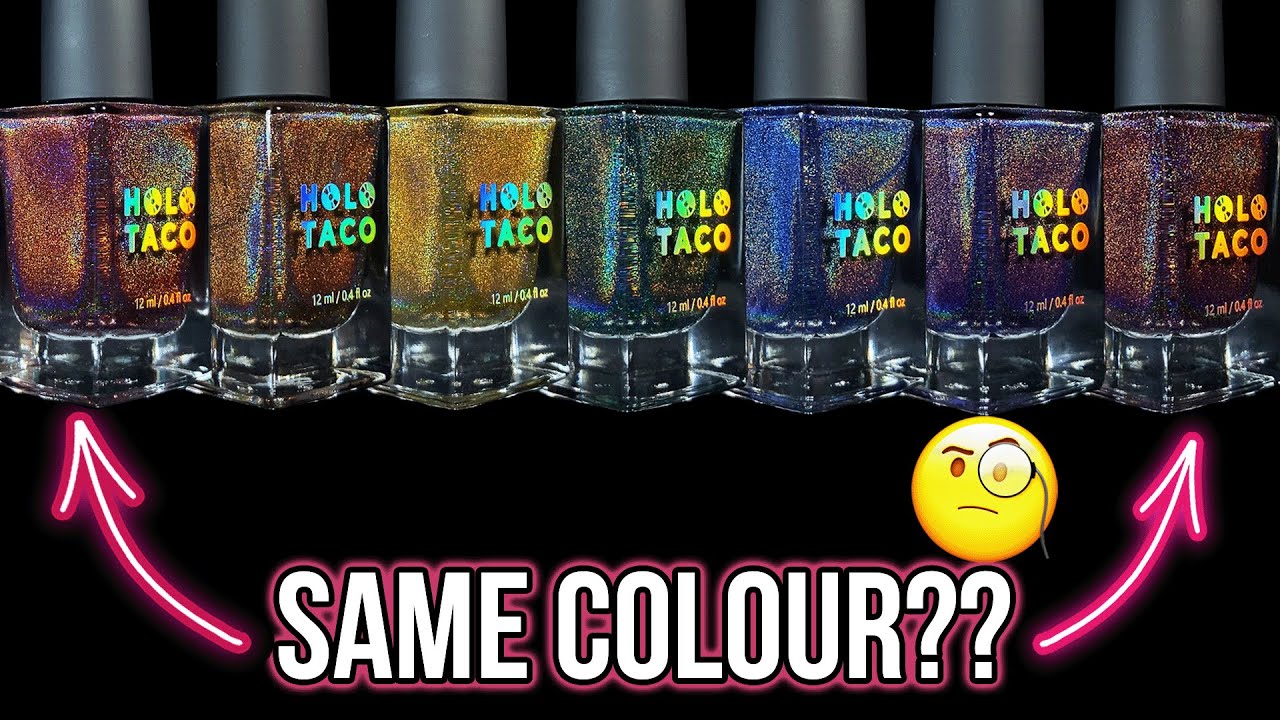 Holo Taco Dark Rainbow Collection - the Nail Art Tests!!