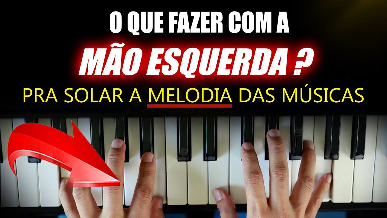 Faça isso com a MÃO ESQUERDA para SOLAR a melodia das músicas no teclado (aula de teclado)