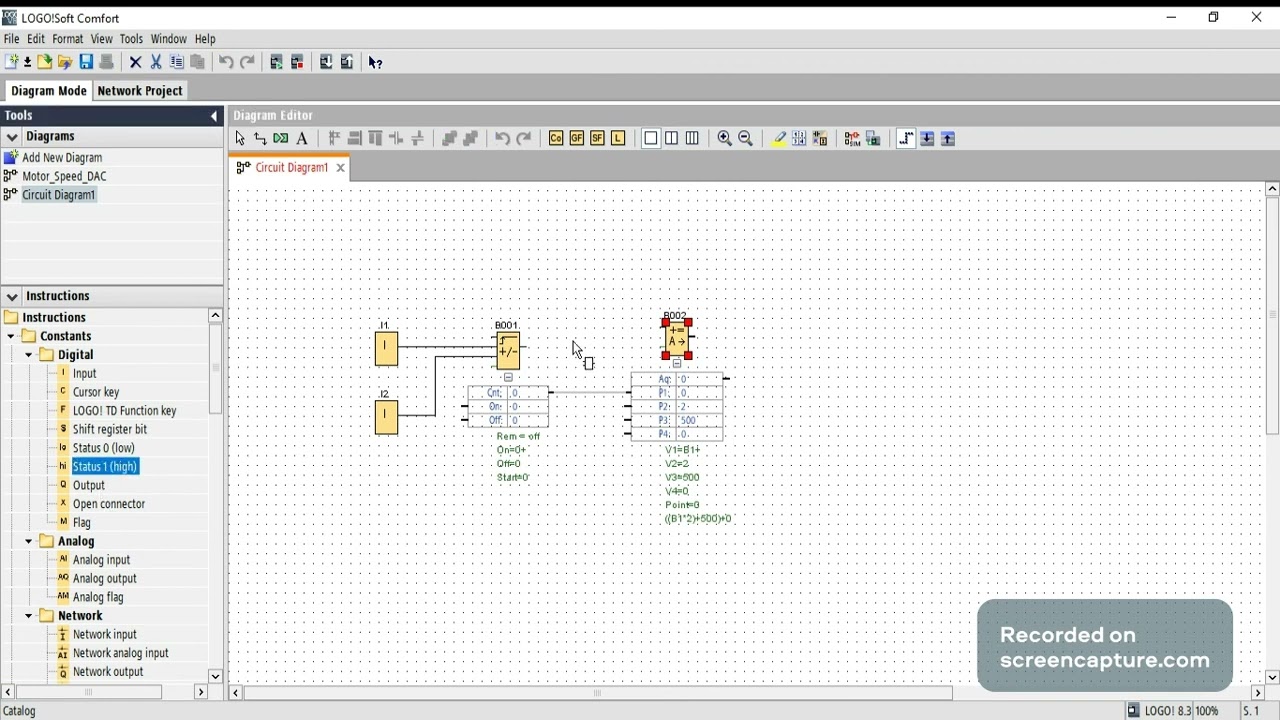 Analog Output - Siemens Logo PLC | Logo! Soft Comfort V8