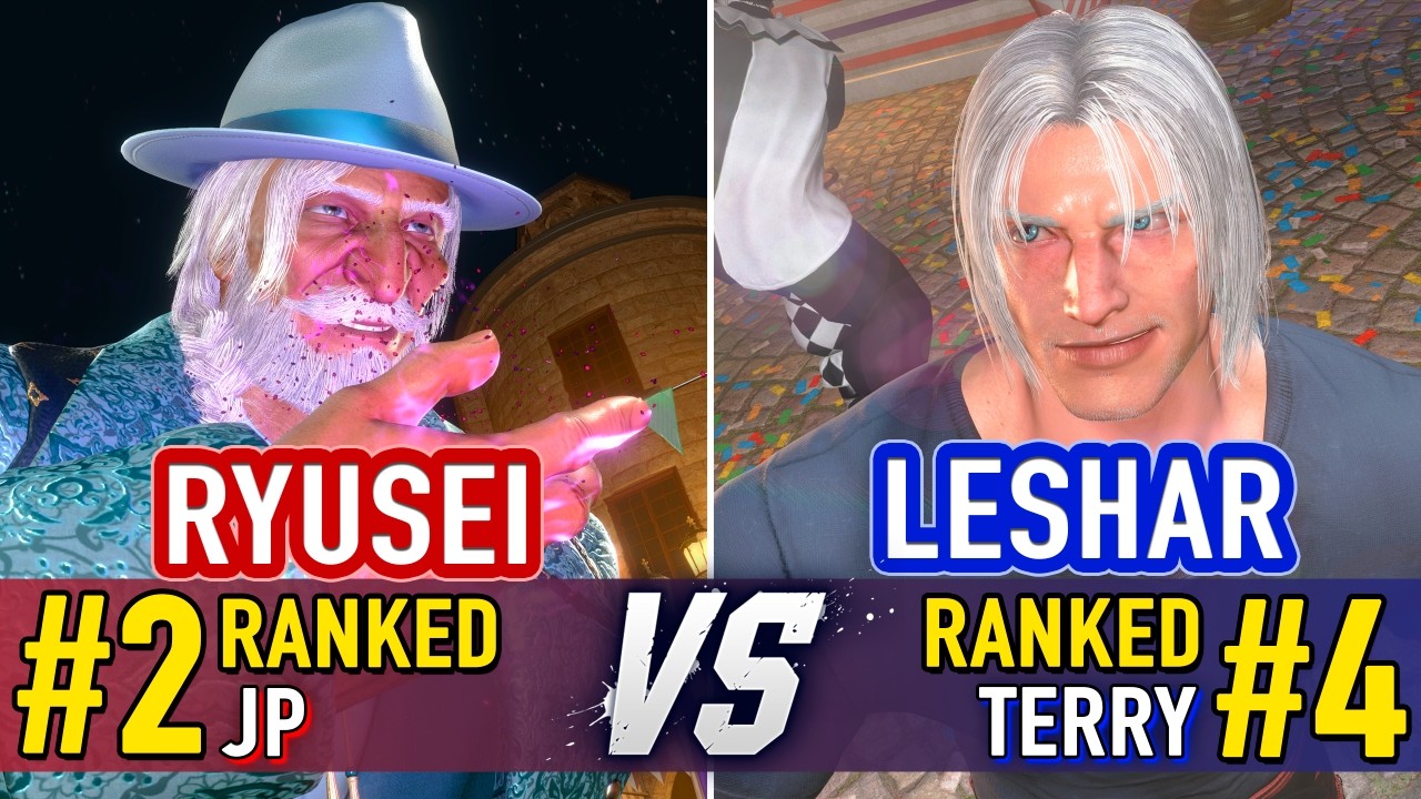 SF6 🤜 RYUSEI (#2 Ranked JP) vs LESHAR (#4 Ranked Terry) 🤛 SF6 High Level Gameplay