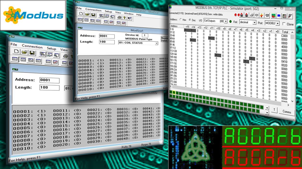 MODBUS COM MODSCAN   SIMULAÇÕES E TESTES   AULA 1 DE 3