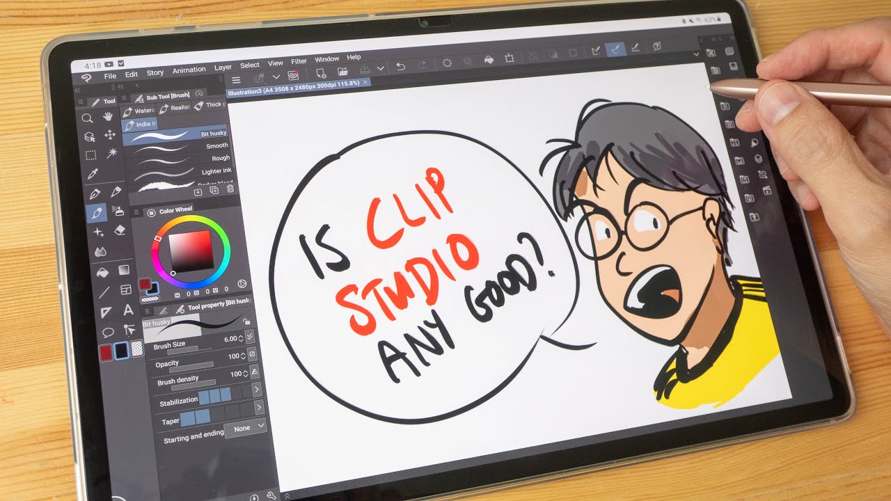Насколько хорош Clip Studio на планшете Android (Tab S7+)