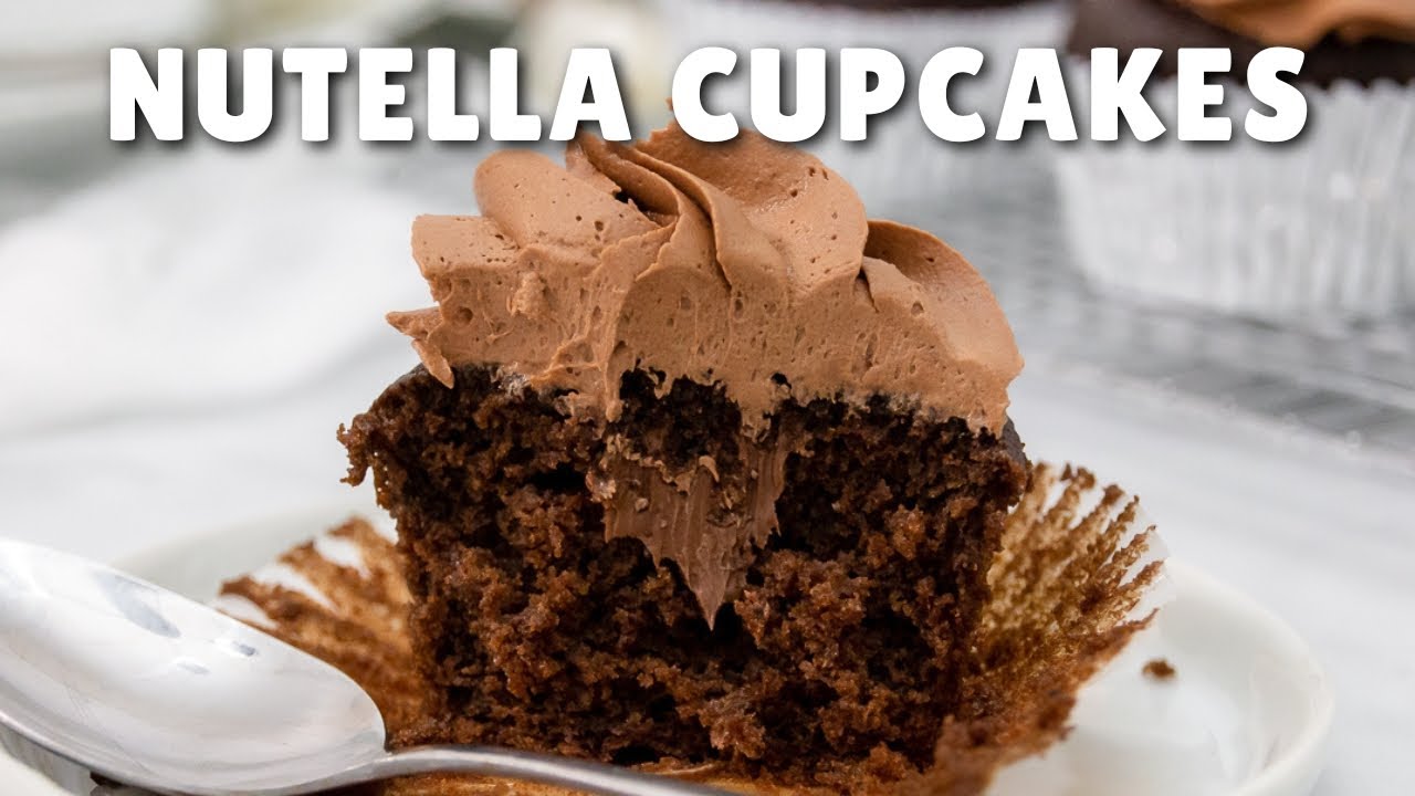 Decadent Chocolate Nutella Cupcakes & Frosting