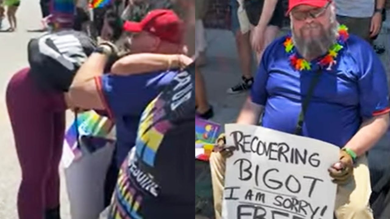 WATCH: 'Recovering Bigot' Holds Sign Apologizing At PRIDE Parade