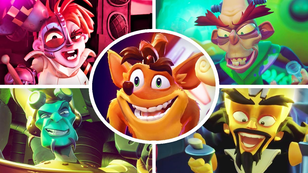 Crash Bandicoot: 4 It's About Time — Все боссы (без урона)