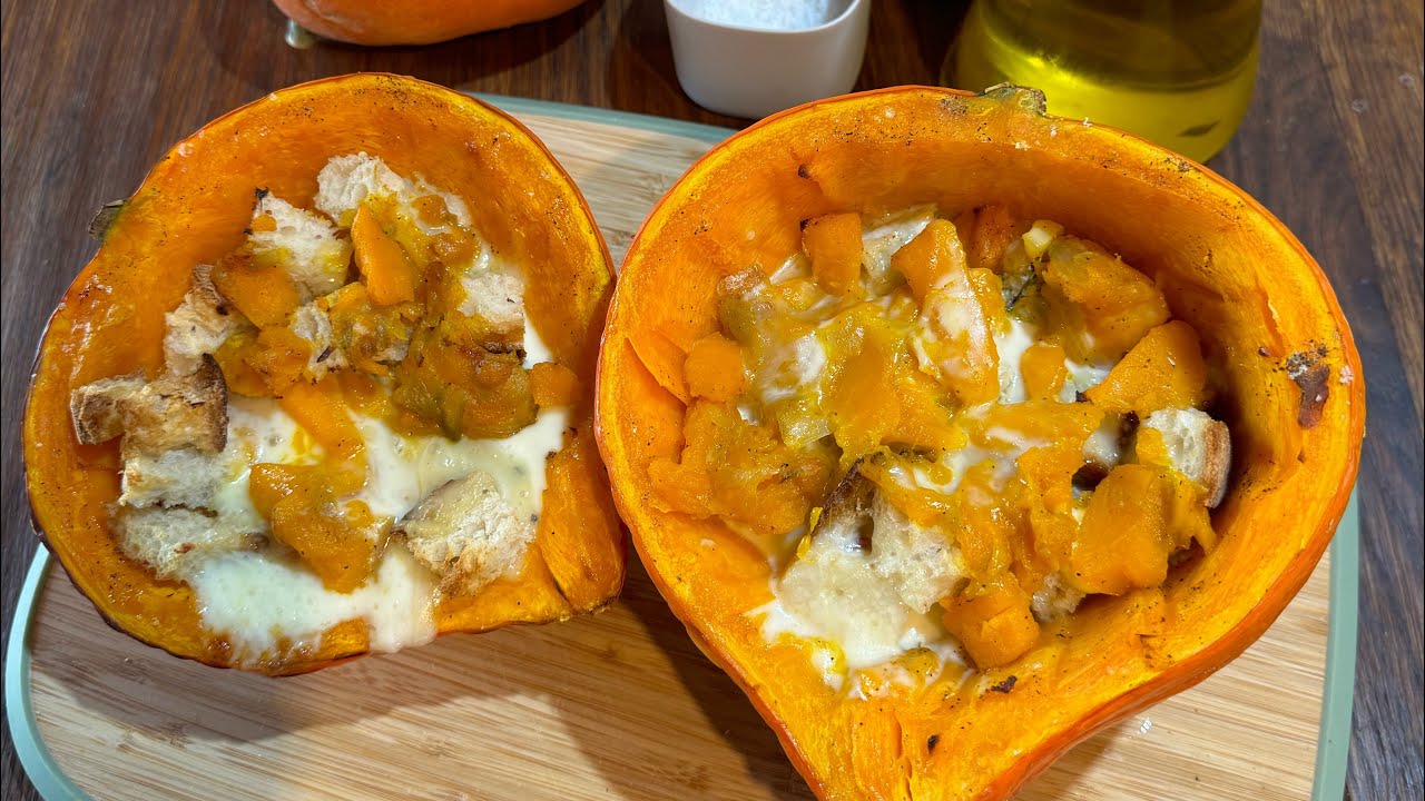 ZUCCA ripiena con TALEGGIO e GORGONZOLA