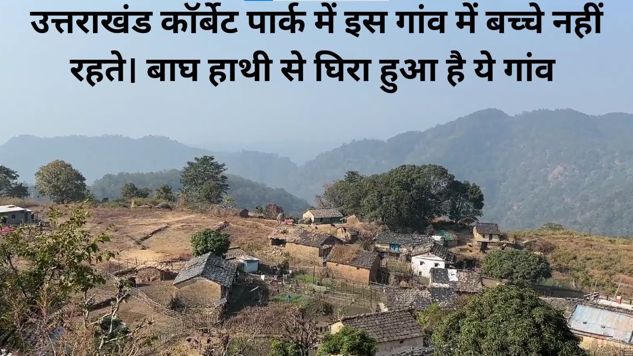 उत्तराखंड कॉर्बेट पार्क में इस गांव में बच्चे नहीं रहते। बाघ हाथी से घिरा हुआ है ये गांव