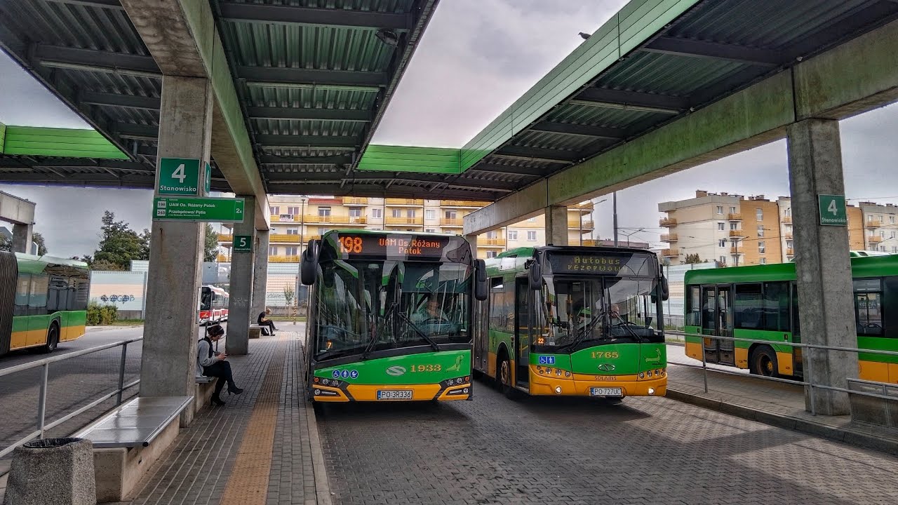 MPK Poznań Linia 198 kierunek Umultowo Szkoła(kurs wydłużony).Solaris Urbino 8,6lll Alpino.