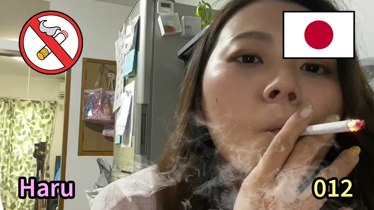 Young and Cute Mother Japanese Smoking Woman, Haru. 012