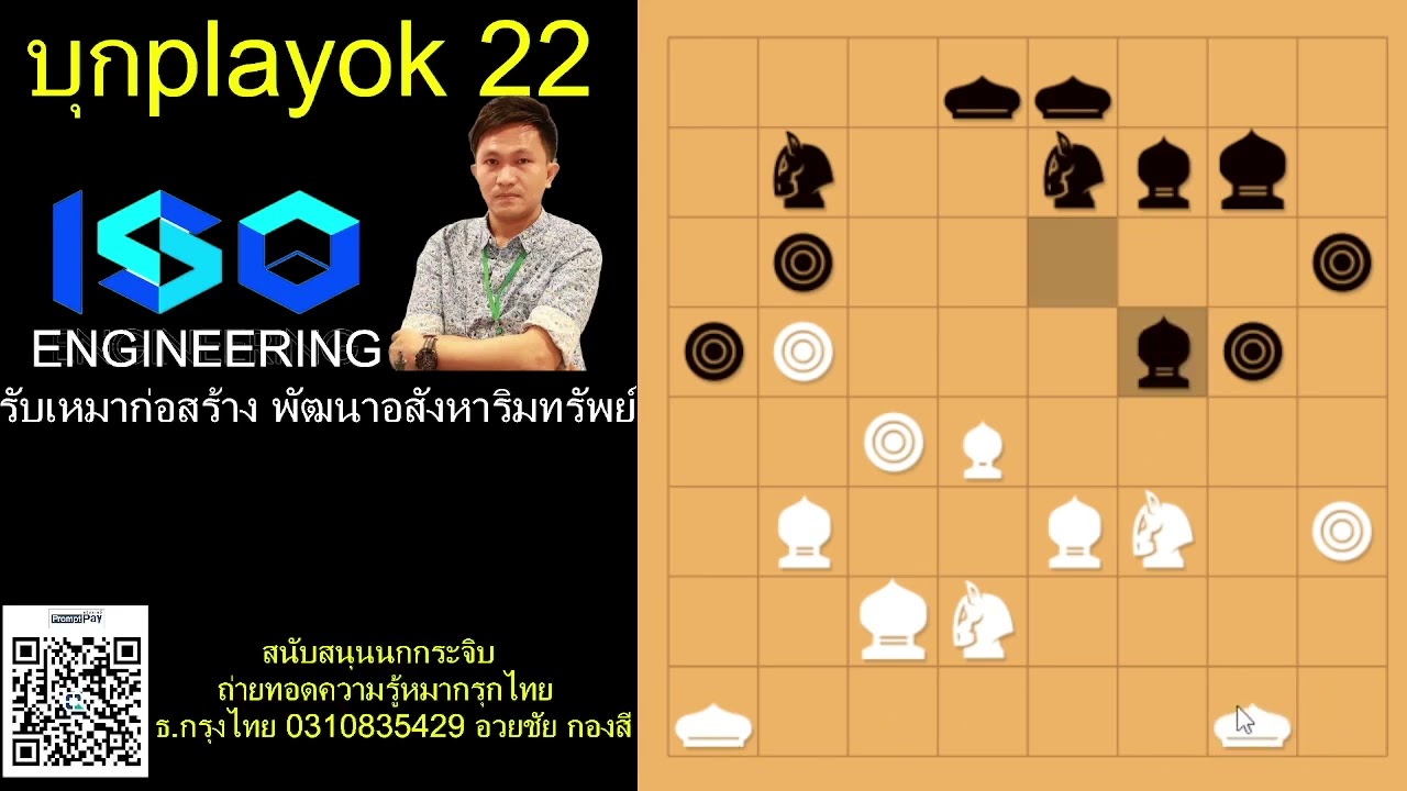 บุกplayok ตอน 22วิชาทำลายรูปเบี้ยสร้างเบี้ยสวยกลางกระดานม้าโยงขวาปะทะม้าเทียม#สุดยอดเซียนนกกระจิบ