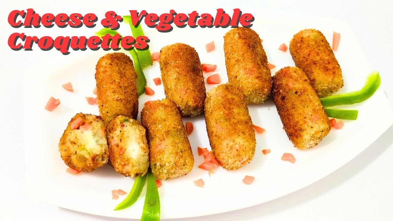 Cheese & Vegetable Croquettes | Veg Croquettes Recipe | Simple & Easy Veg Finger Food | Veg Starters
