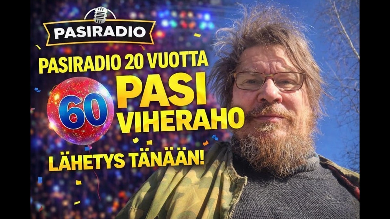 PASIRADIO 20 V JA PASI 60 V SUNNUNTAINA LÄHETYS TÄNÄÄN