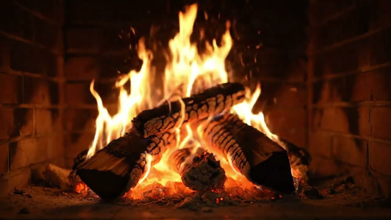 🔥 2 Hours Cozy Crackling Fireplace with Burning Logs & Fire Sounds for Sleep