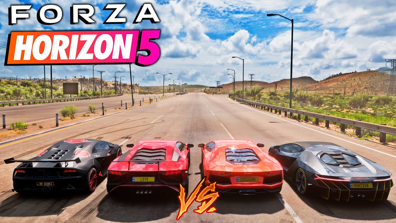 Forza Horizon 5 - Lamborghini Aventador VS Lamborghini Aventador SV VS Lamborghini Centenario