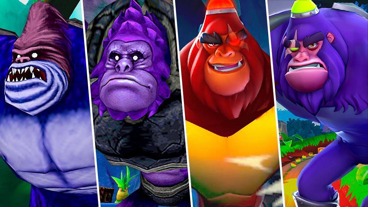 Evolution of Scorporilla in Crash Bandicoot Games