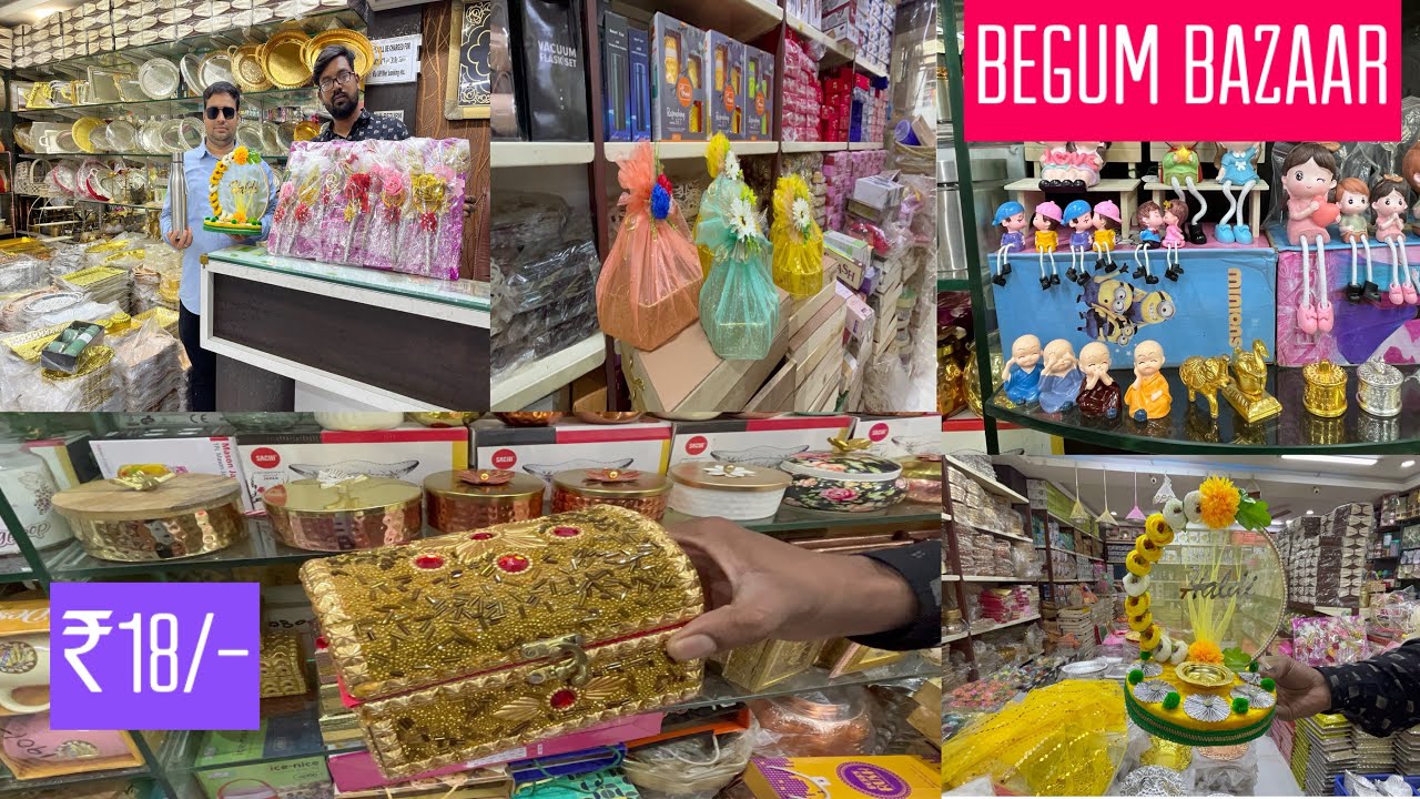 Hyderabad, Begum Bazaar, Aziz Plaza, Muskan Gift, and novelties wholesale dealer, ₹18 #viralvideo