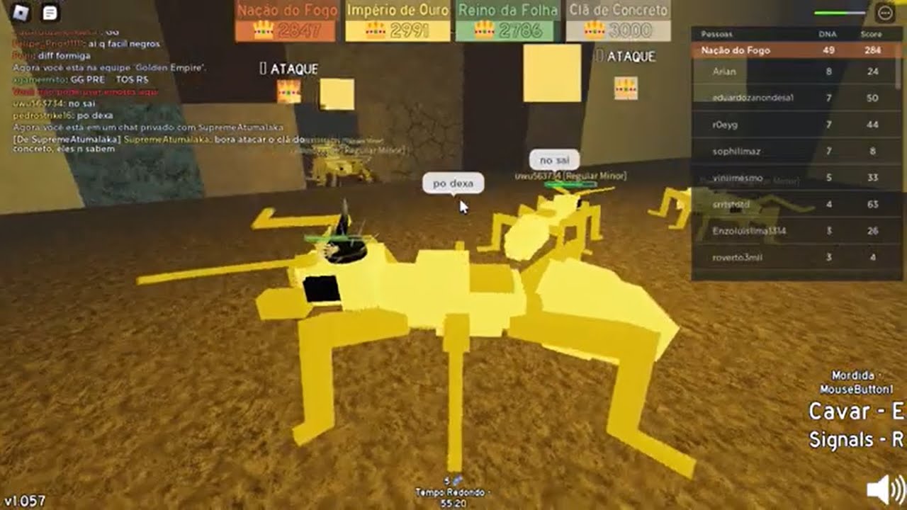 Guerra de formigas no roblox