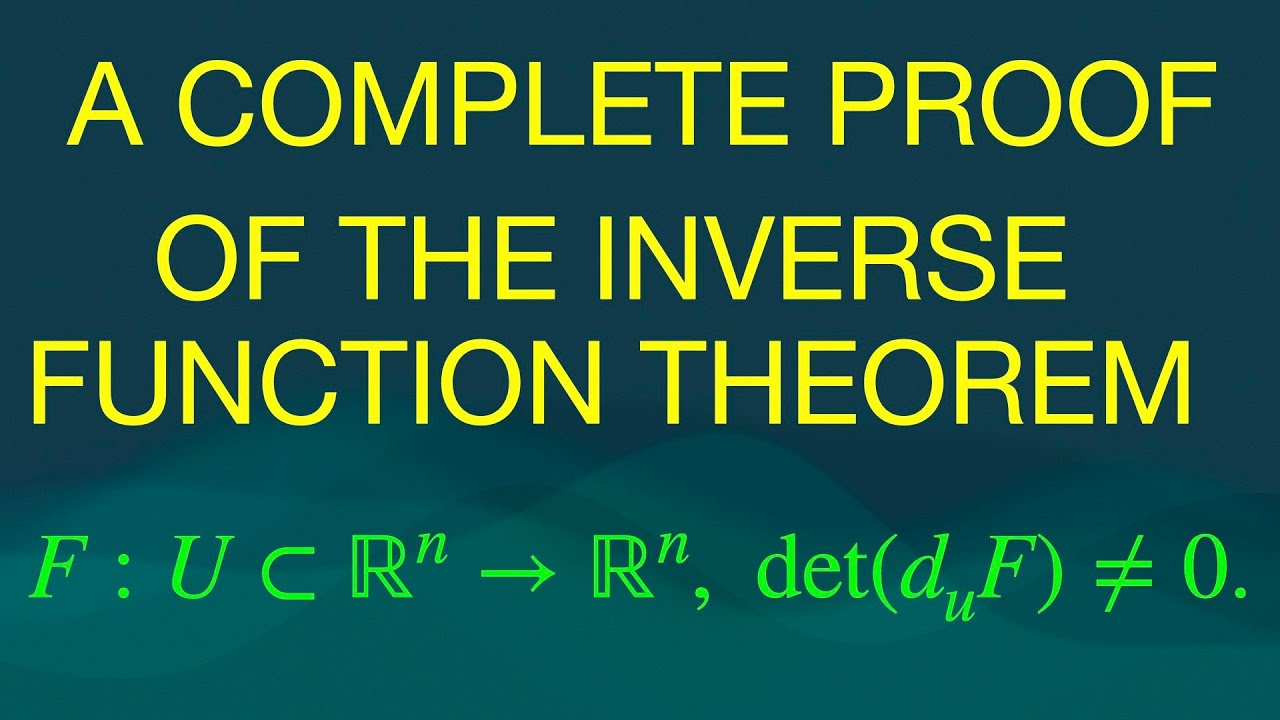 A Complete Proof of the Inverse Function Theorem