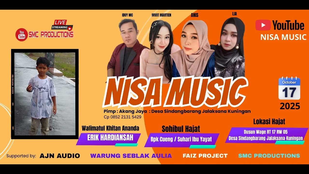 LIVE SIANG NISA MUSIC KHITANAN || ERIK HARDIANSAH || SINDANGBARANG, 17 OKTOBER 2025