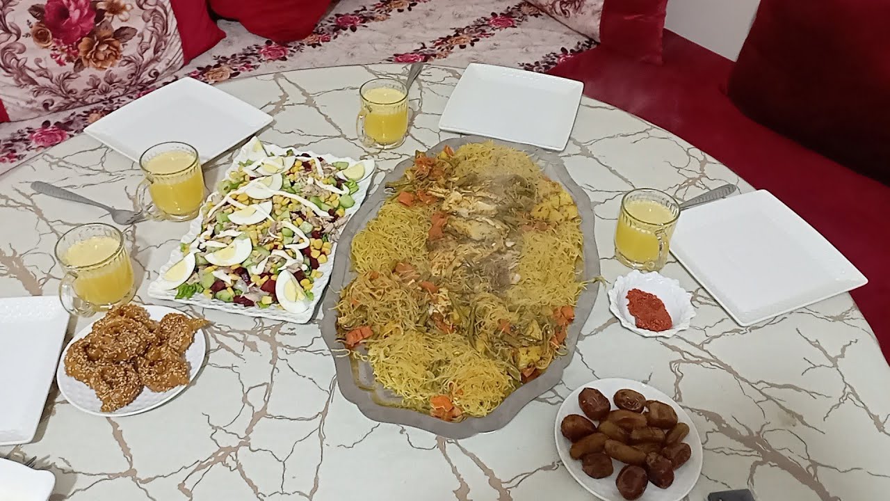 روتين تاني رمضان طبيلة على قد🌙  الجهد شلضة صحية 😋وطبق ديل الجاج مفوار
