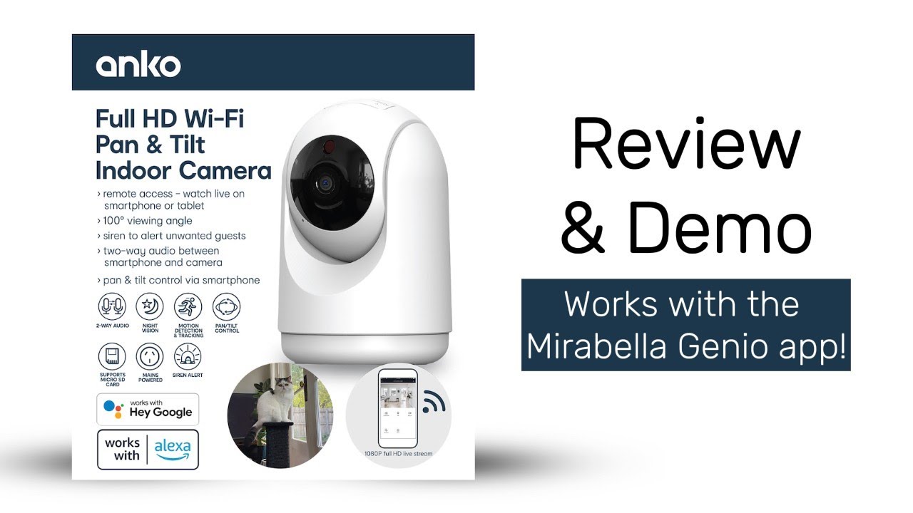Панорамная камера Full HD WiFi с функцией наклона и поворота для помещений от Anko — настройка и ...