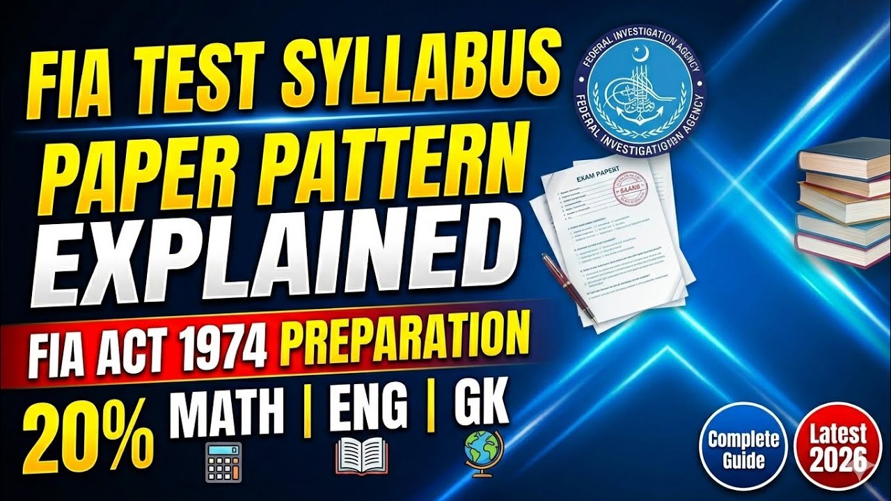 FIA Jobs Test Syllabus & Paper Pattern | Explained by Faisal Zia 