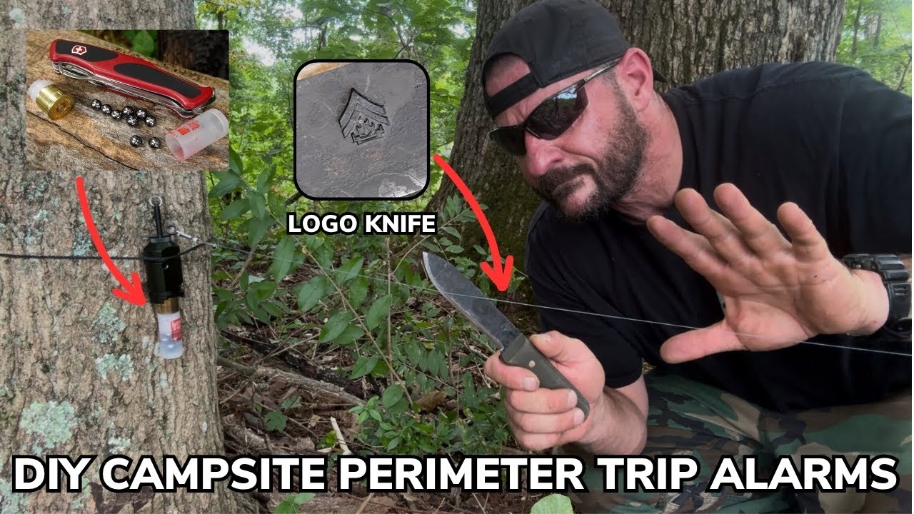 DIY Campsite Perimeter Trip Alarms and New Corporals Corner Logo Knife
