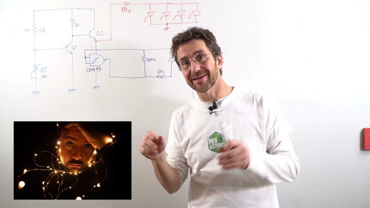 Luces de Navidad con auto-apagado y un integrado muy de moda.