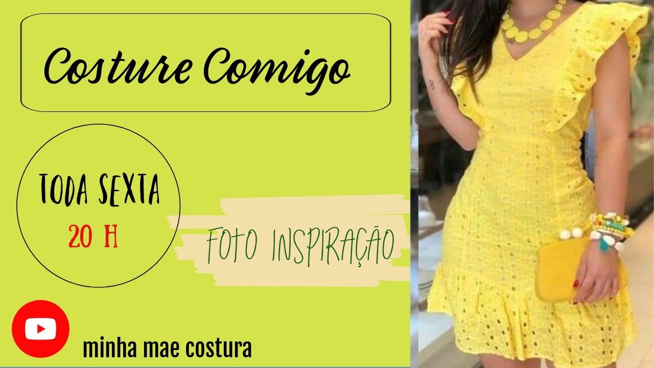 COSTURE COMIGO VESTIDO DE LAISE COM BABADO NO RECORTE PRINCESA!!!!