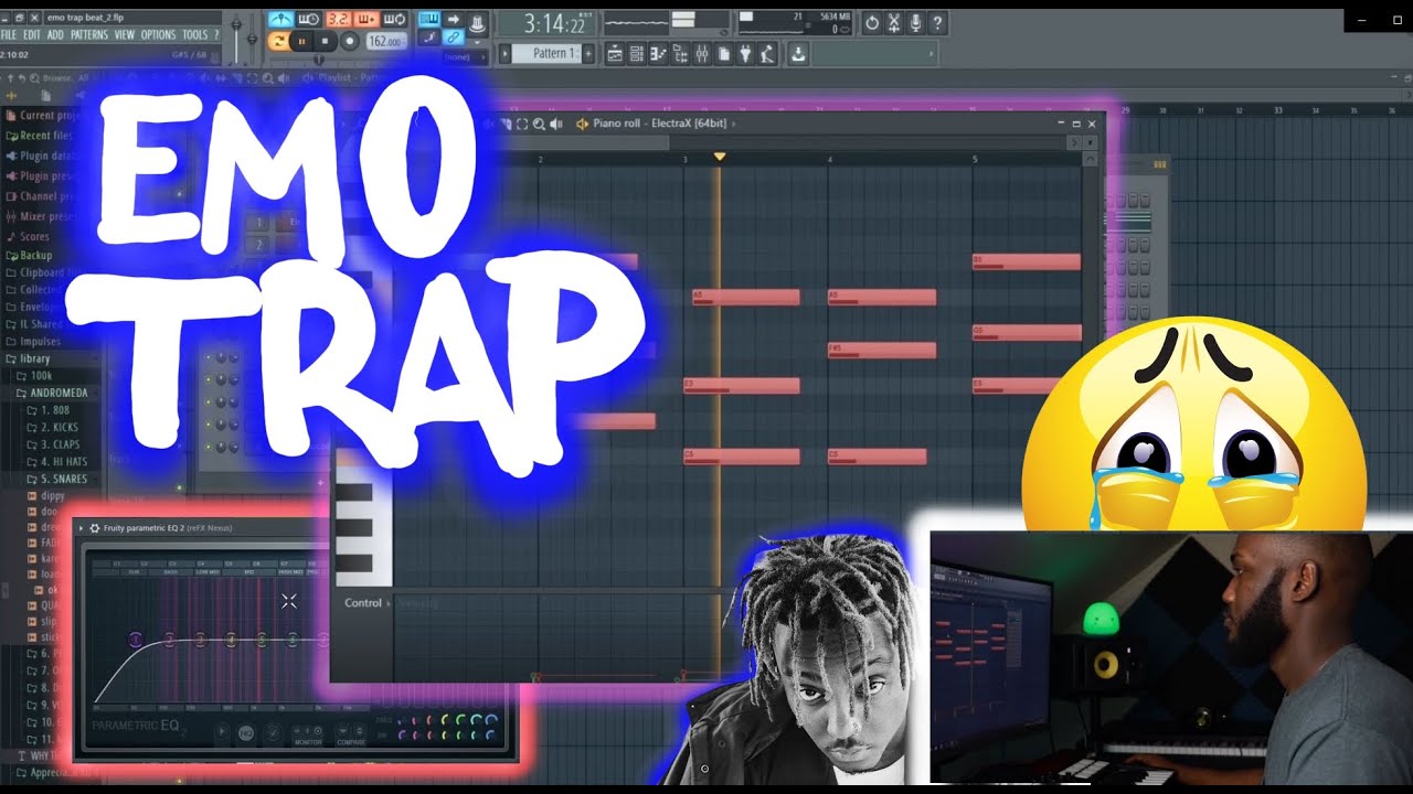 haciendo una base de trap estilo juice wrld emo trap