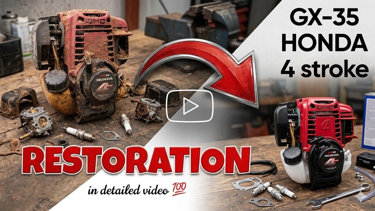 💥4 STROKE BRUSHCUTTER ENGINE RESTORATION/REPAIR/BRUSHCUTTER SERVICE/GRASSCUTTER REPAIR #viral 