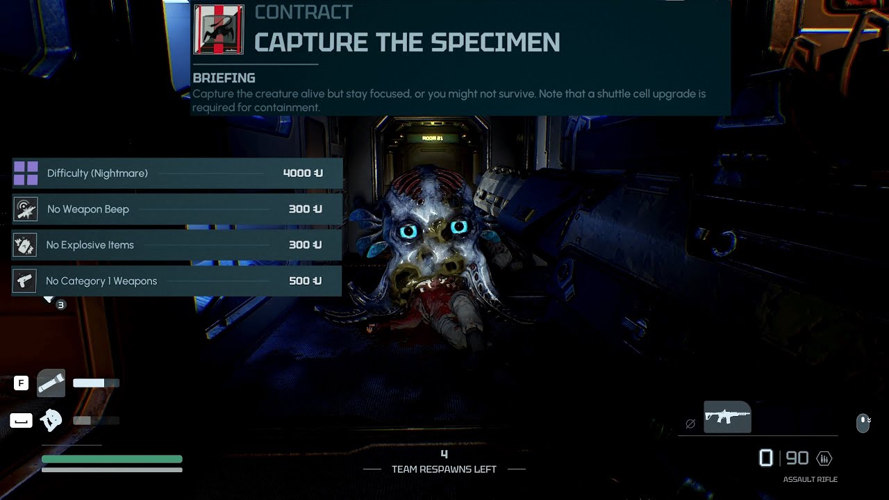 Solo Capture Species ID 006 (Squid) | Nightmare Difficulty | Species: Unknown