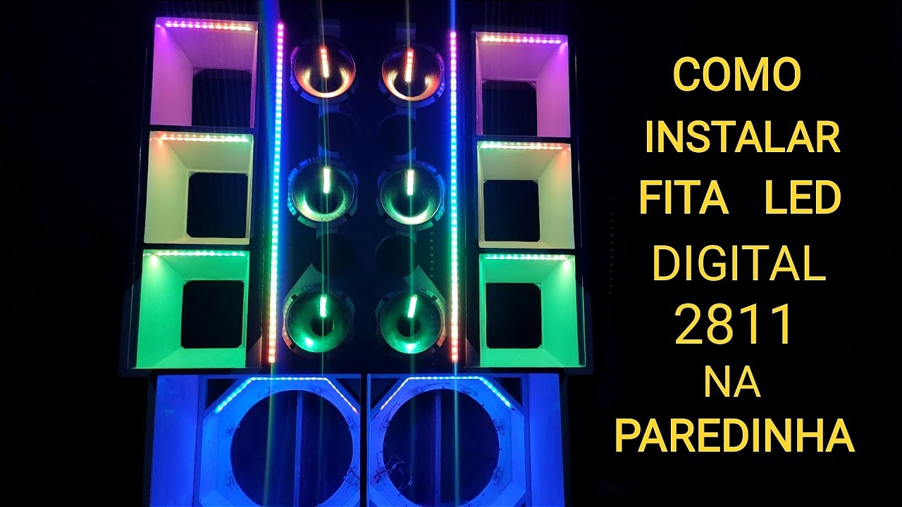 Fita Led Digital 2811 RGB na Paredinha do Golf - Como fazer a instalação com efeitos sincronizados