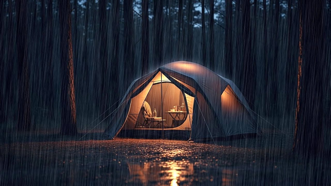 Rain Sounds to Sleep Fast LIVE 🌧️ | Peaceful Tent Ambience