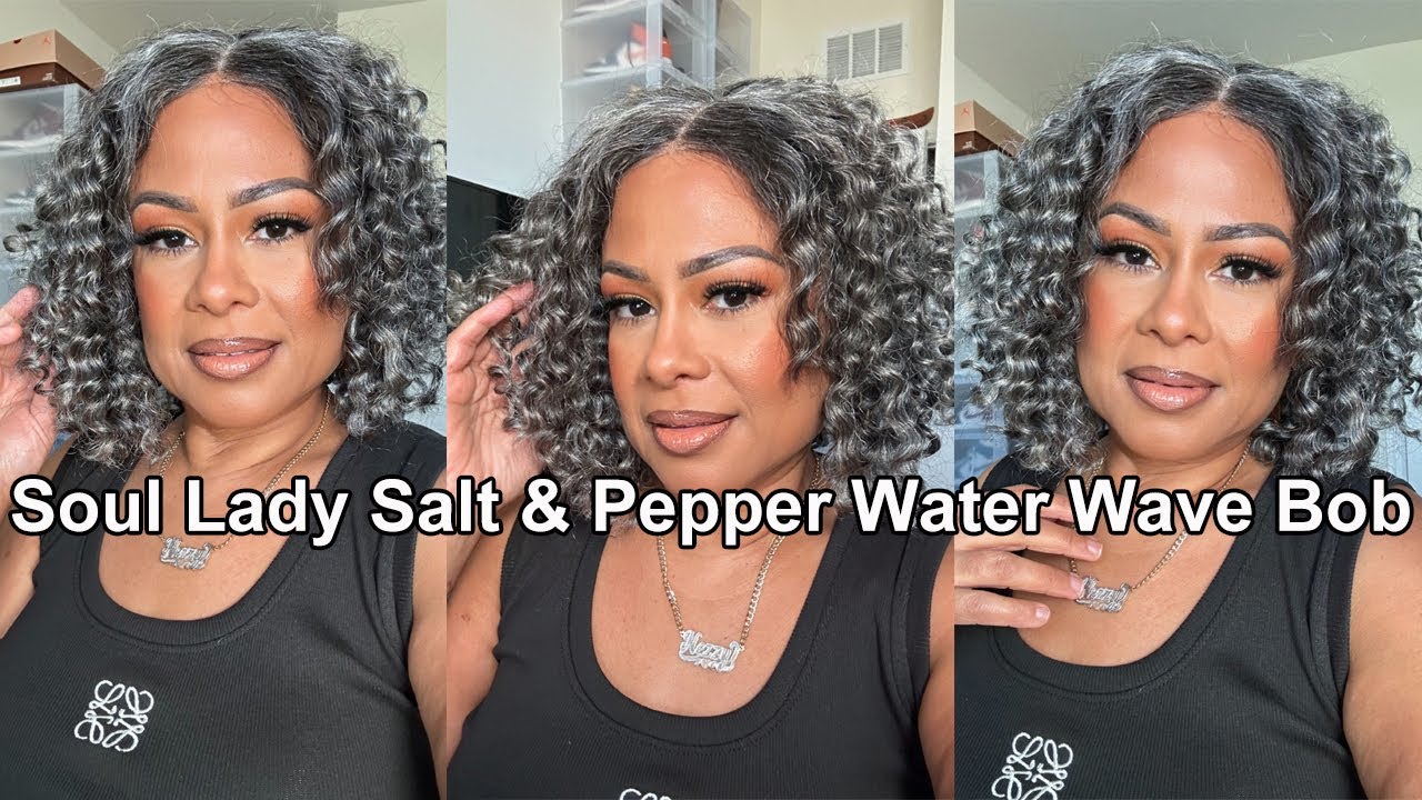 Salt & pepper gray bob wig for beginners | Soul Lady Wigs x Ms  Nezzy