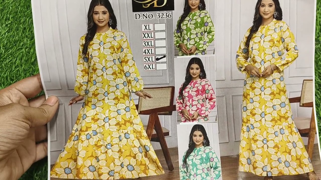 A line model full long kurtis New launches available XL,XXL,XXXL,size  in whatsapp me 8838112024