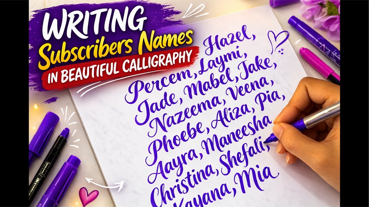 LIVE Name Writing in Calligraphy ✍️ Comment Your Name to Get It Written!