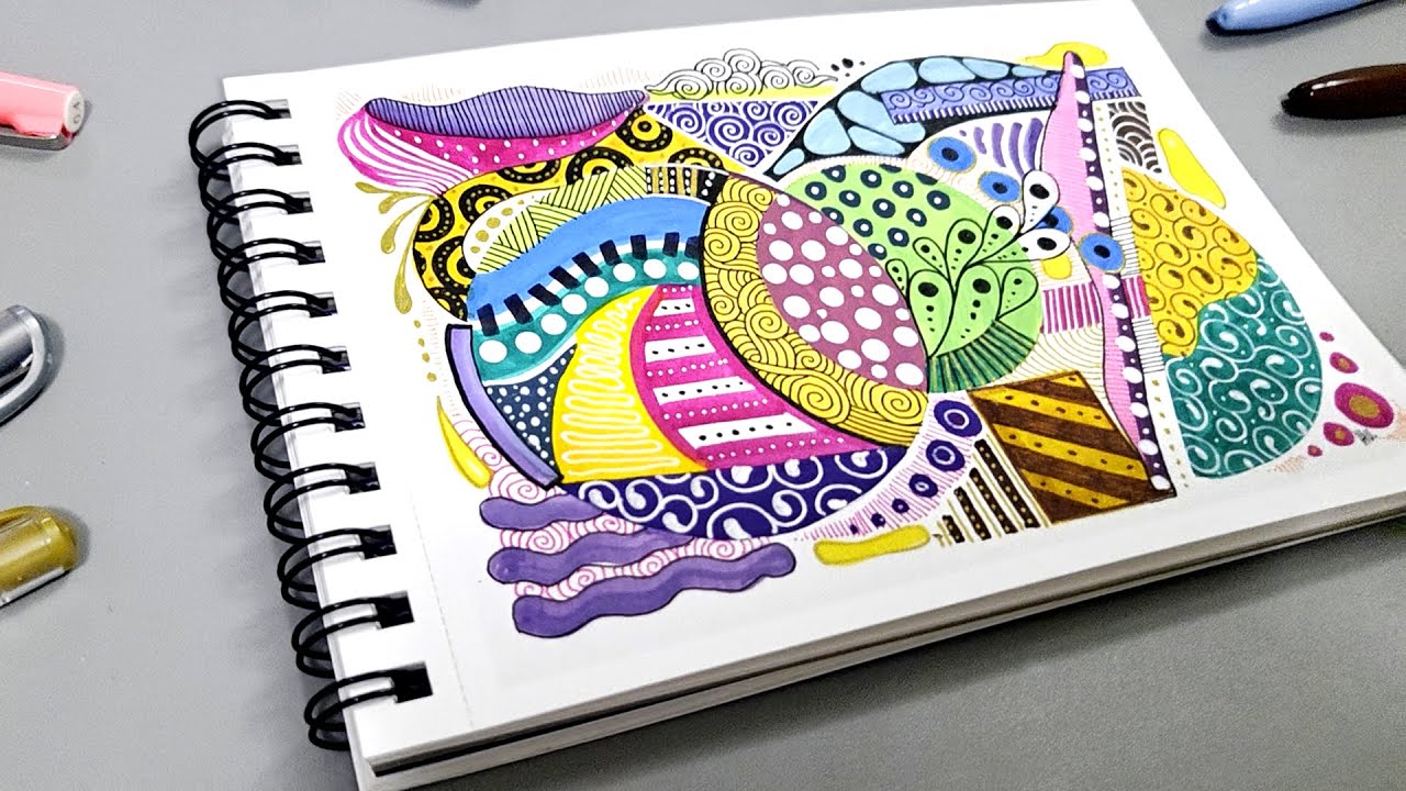 🖤 Acrylic Zentangle | Bold Patterns on Vibrant Acrylic Backgrounds