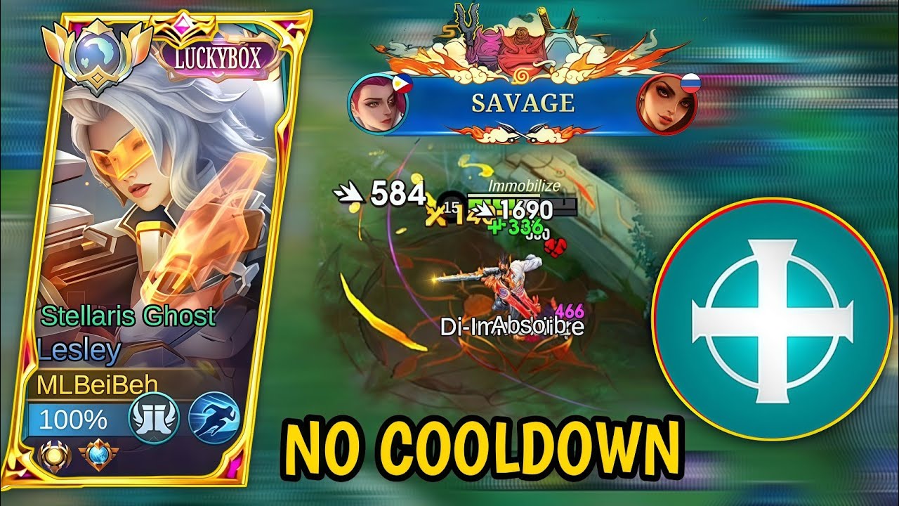 ONE SHOT ONE KILL‼️LESLEY DI BUFF MAKIN OP, SET BUILD EMBLEM LESLEY TERSAKIT| MLBB