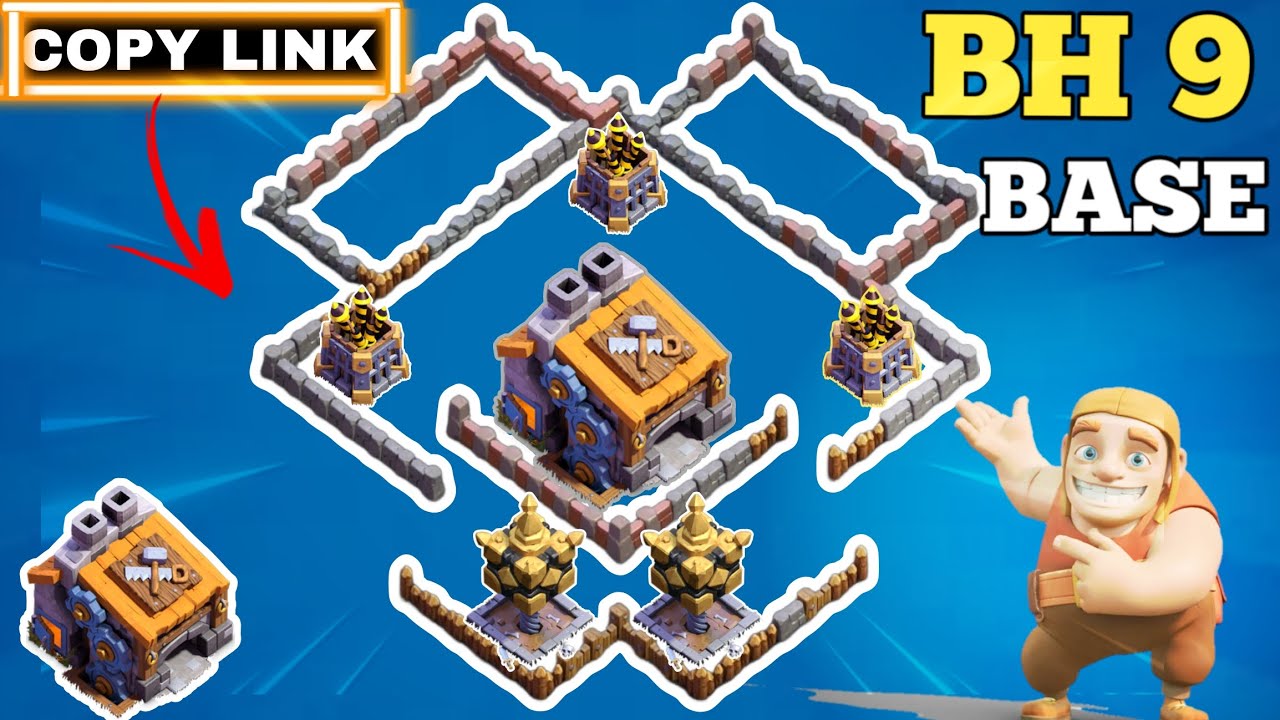 Best Builder Hall 9 Base in Clashofclans!!|BH9 Base!!