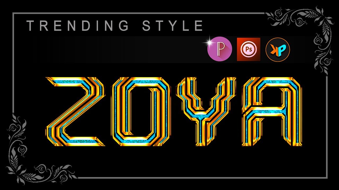 Gold and multicolor glass font dp editing by phone || pixellab ps touch, ps cc, photoshop