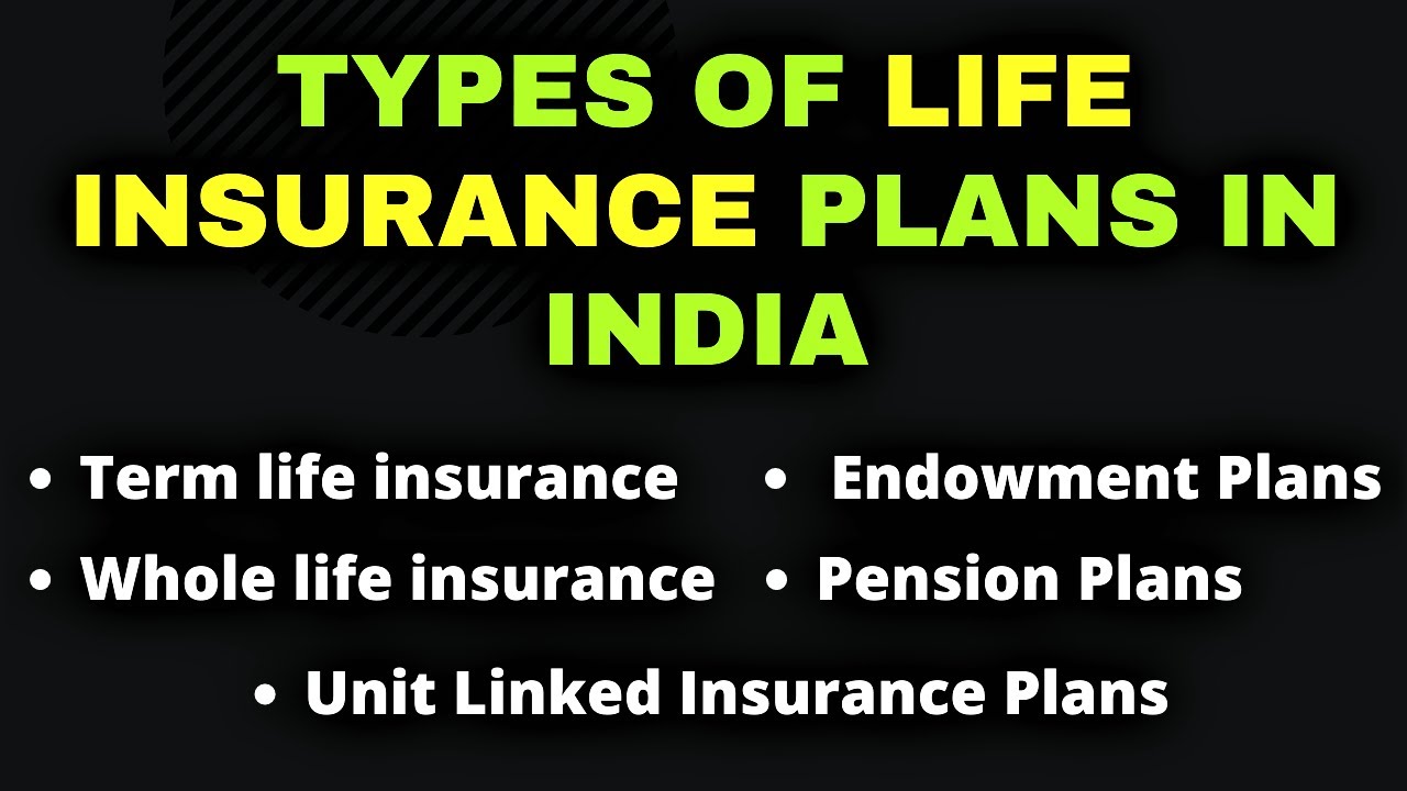 Types of Life Insurance - Different Types of Life Insurance Plans Available in India