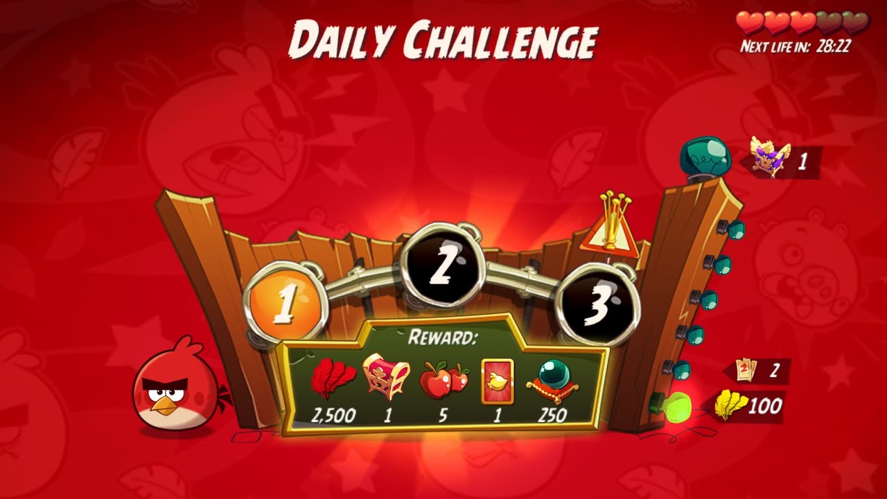 DC 4-4-6 Rooms - No Red,Blues,Chuck,Matilda - Daily Challenge, Angry Birds 2