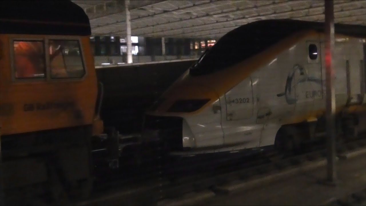 GBRf 66774 hauls Eurostar Class 373 (3201/3202) out of St Pancras Intl for Scrapping - 25/05/18