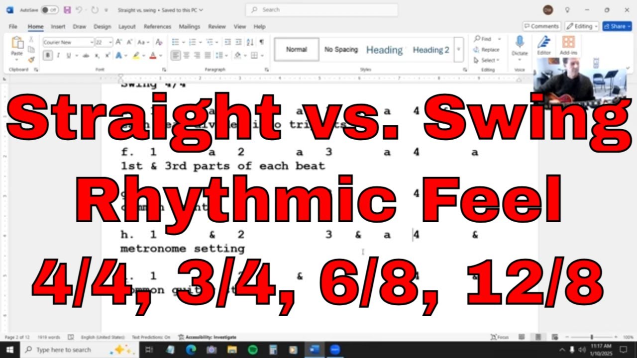 straight vs swing | rhythm exploration